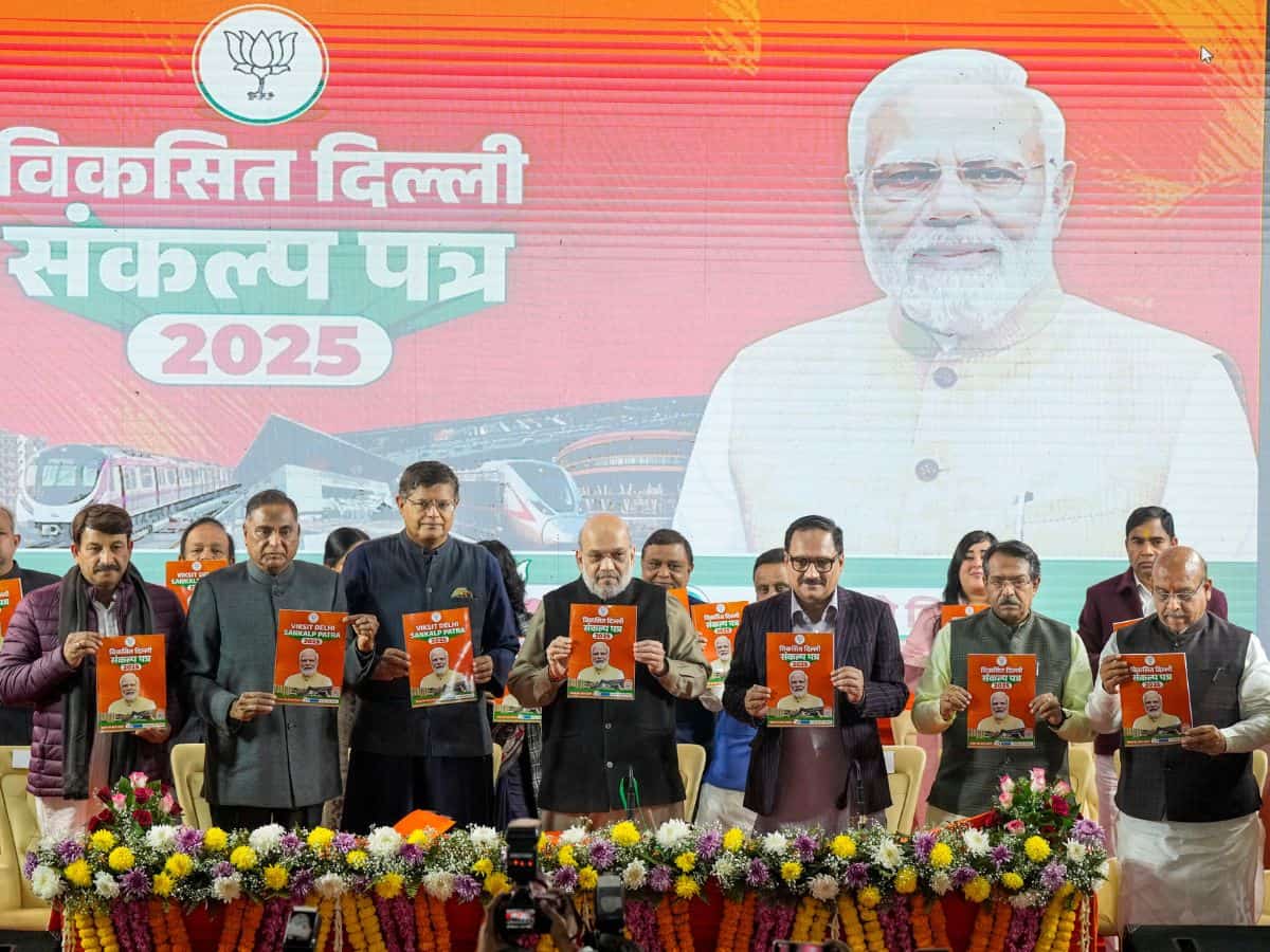 Delhi polls: BJP promises clean Yamuna, welfare for gig workers