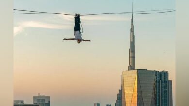 Watch: Jaan Roose makes history with highline walk in Dubai