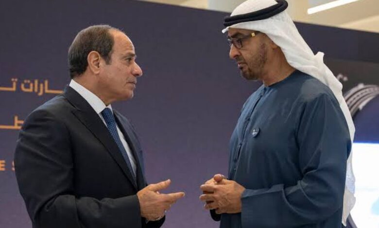 UAE, Egyptian presidents hold talks on ties, regional issues