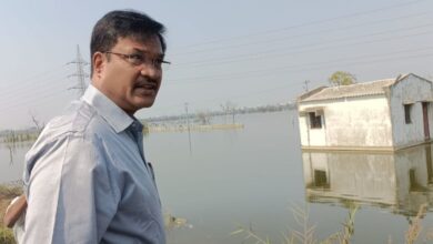 HYDRAA commissioner AV Ranganath inspects Turkayamjal Cheruvu on Wednesday, January 8.