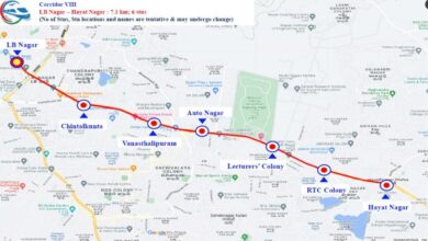Hyderabad Metro Phase II LB Nagar to Hayat Nagar route map announced
