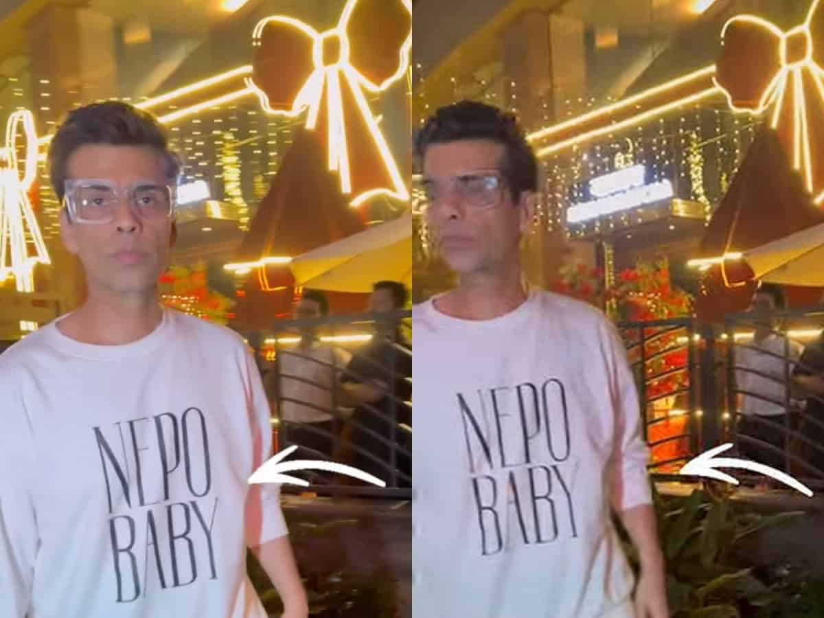 Karan Johar grabs eyeballs on meal outing with his ‘Nepo baby’ T-shirt