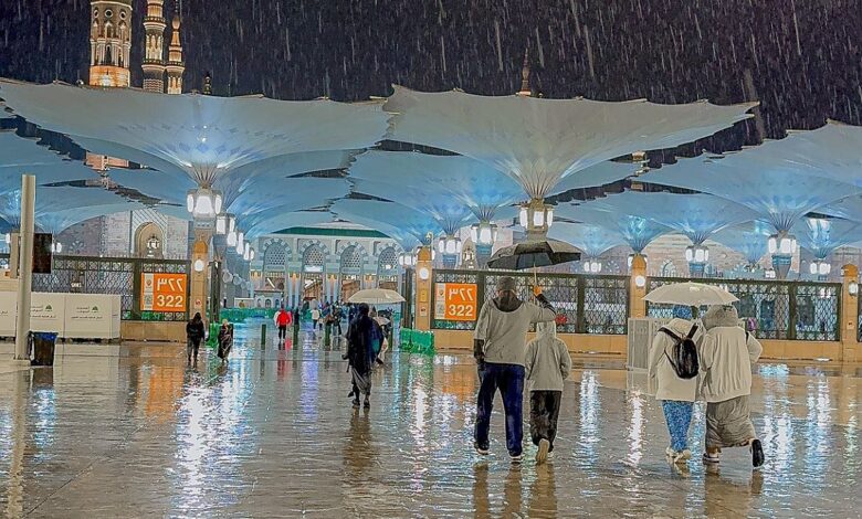Watch: Heavy rain, hail hits Madinah city, NCM issues red alert