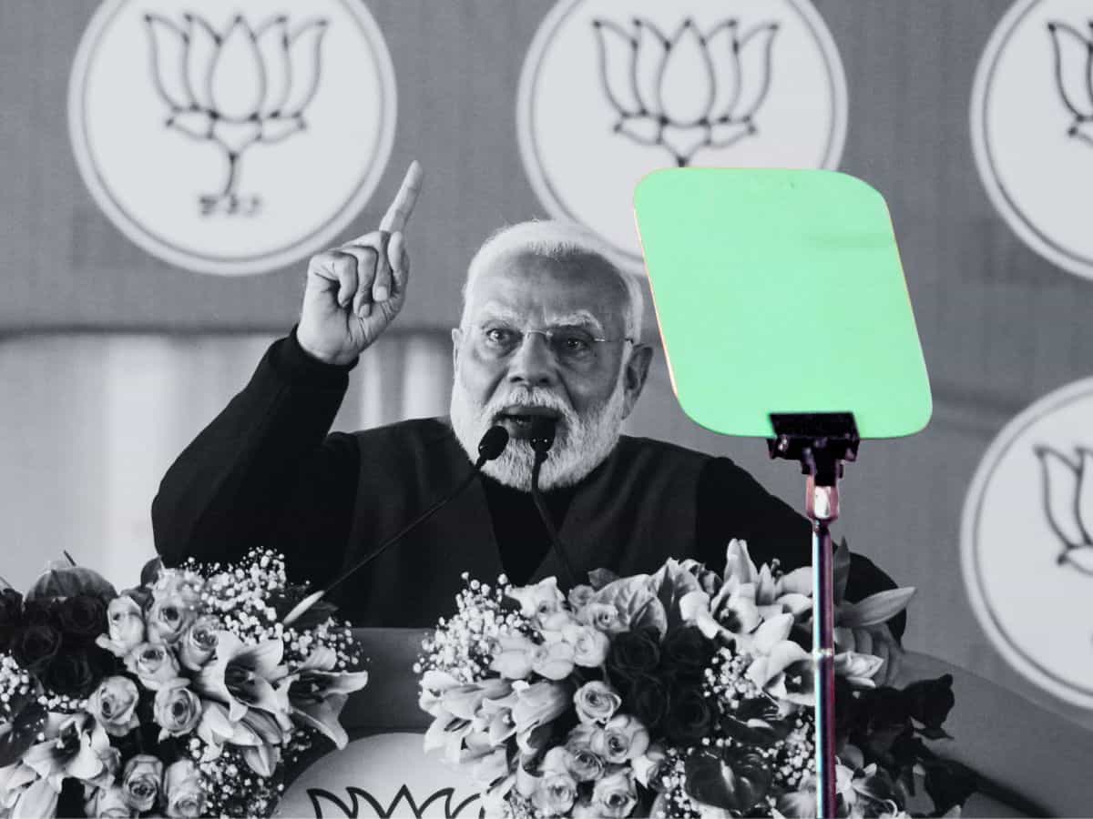 Prime Minister Narendra Modi's teleprompter allegedly stopped working during his speech at a rally in Rohini, ahead of the Delhi Assembly polls, on Sunday, January 5