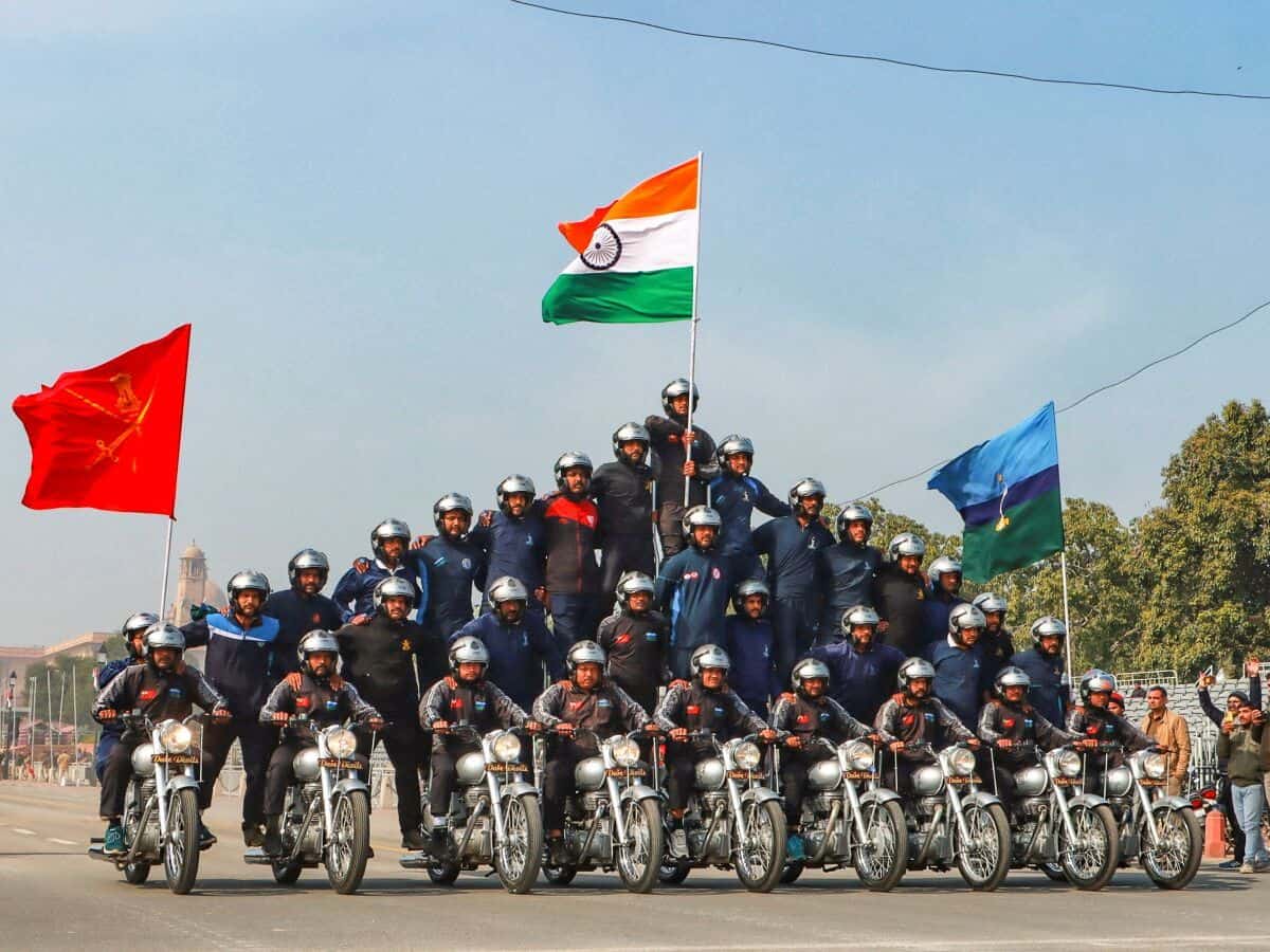 Rehearsal for Republic Day Parade 2025