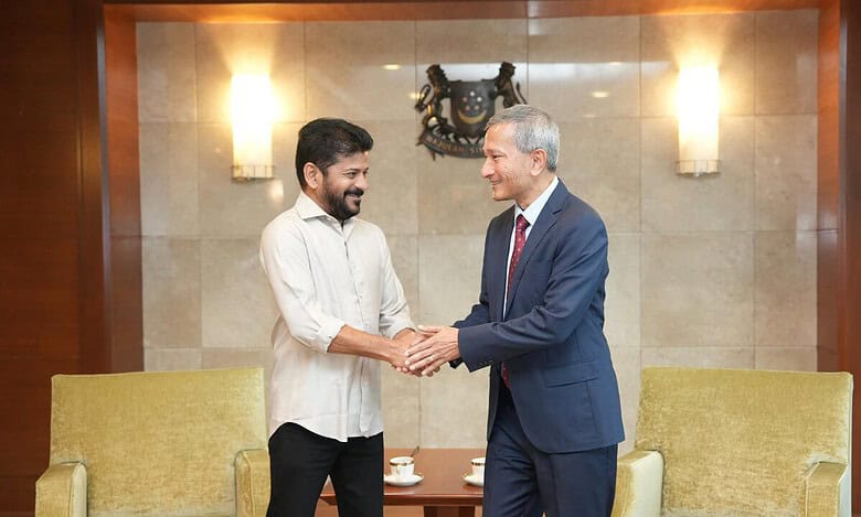 Revanth Reddy met Vivian Balakrishnan, Foreign Affairs Minister of Singapore