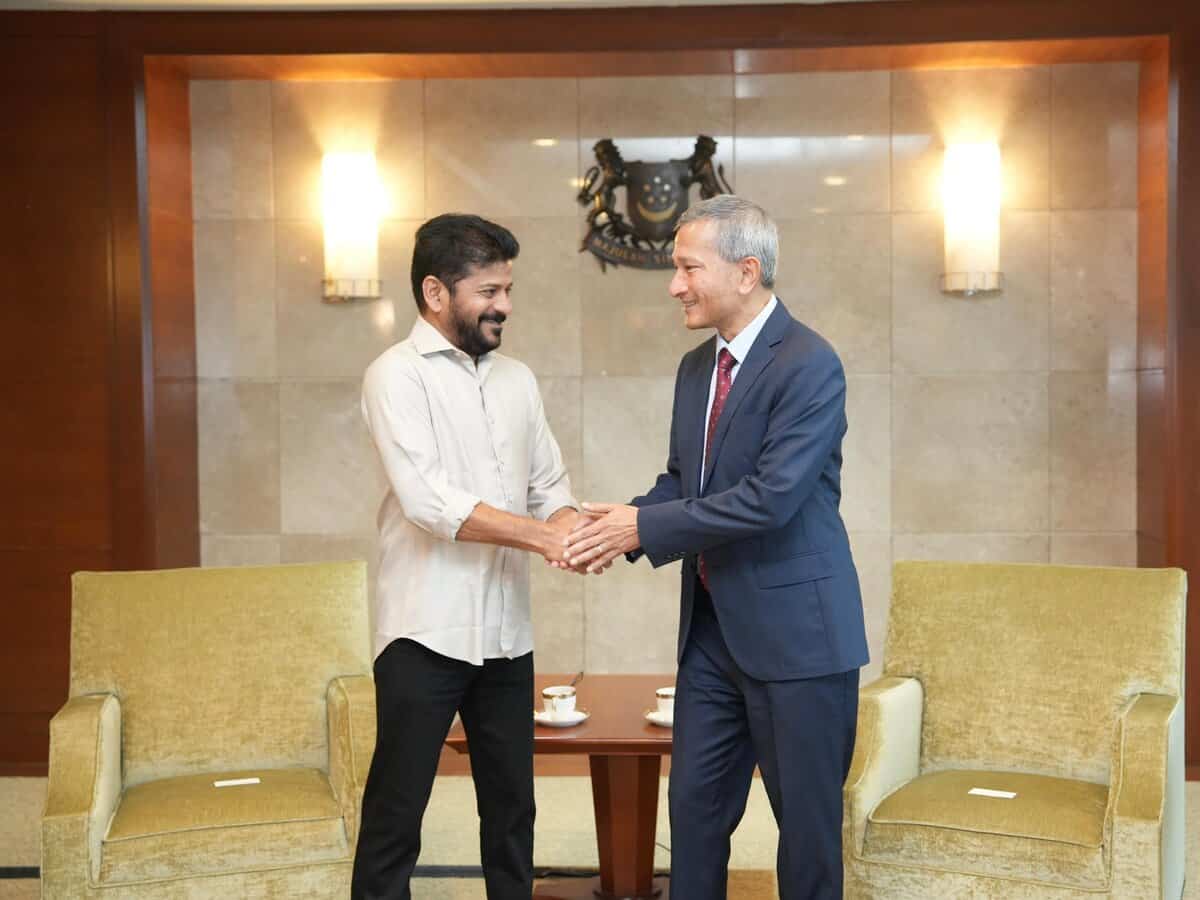 Revanth Reddy met Vivian Balakrishnan, Foreign Affairs Minister of Singapore