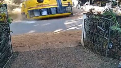 School bus overturned in Kerala's Kannur
