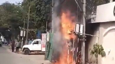 Transformer blast causes fire on Hyderabad's Chanchalguda Road