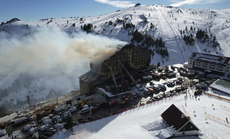 Witnesses at Turkish ski resort stood helpless as people leaped out of burning hotel