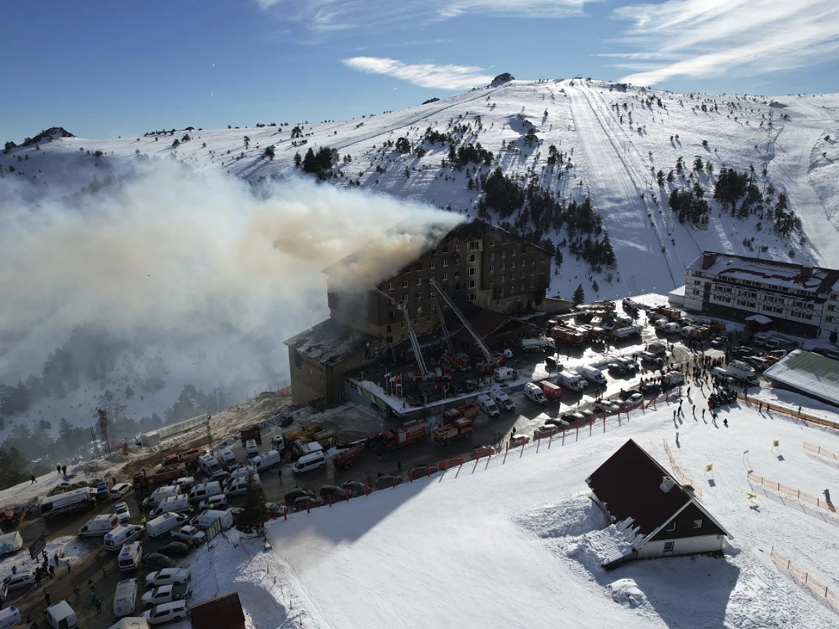 Witnesses at Turkish ski resort stood helpless as people leaped out of burning hotel