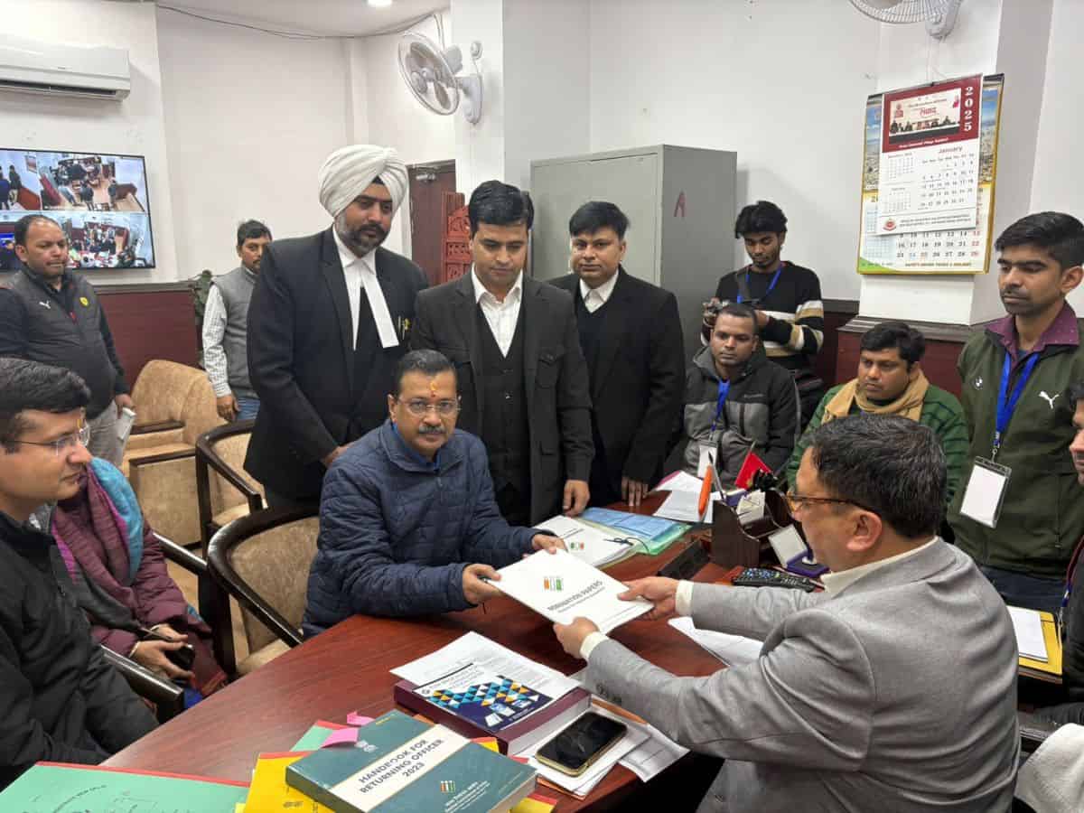 Kejriwal files nomination from New Delhi Assembly constituency