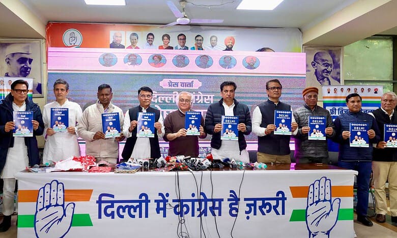 Delhi elections: Congress releases manifesto, promises caste census