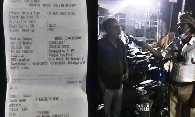 Man's breathalyzer test shocks Hyderabad police