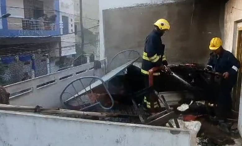 Video: Fire breaks out at penthouse in Hyderabad’s Santoshnagar