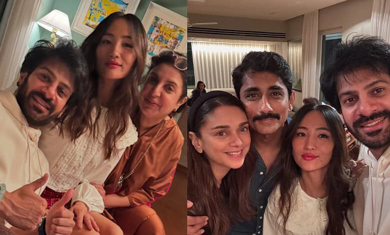 Karanveer, Chum Darang spend fun evening with Farah, Siddharth, Aditi Rao Hydari
