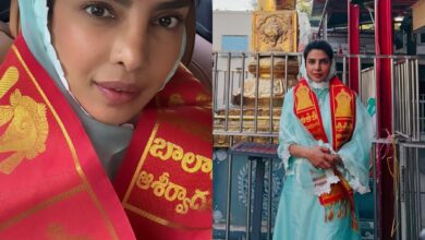 Hyderabad: Priyanka Chopra seeks blessings at Chilkur Balaji temple