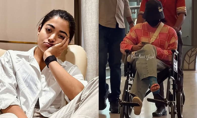 Rashmika Mandanna unwell, spotted in wheelchair at Hyd airport