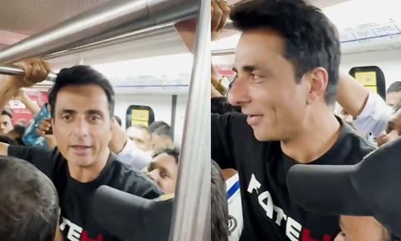 Sonu Sood travels in Mumbai Metro, interacts with fans