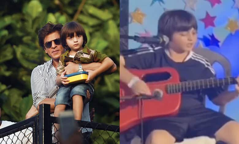 Shah Rukh Khan's son AbRam steals hearts with guitar performance