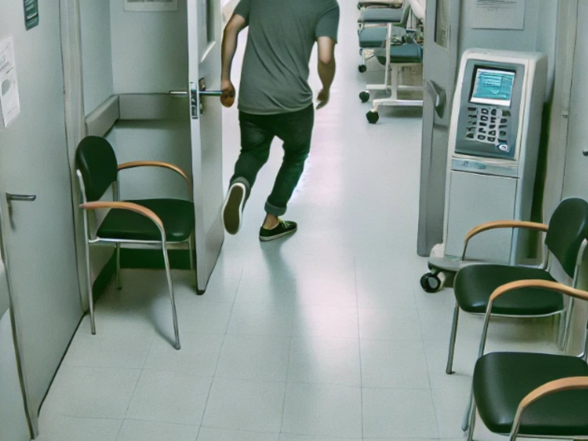 CCTV captures man stealing doctor’s shoes at Hospital in Hyderabad