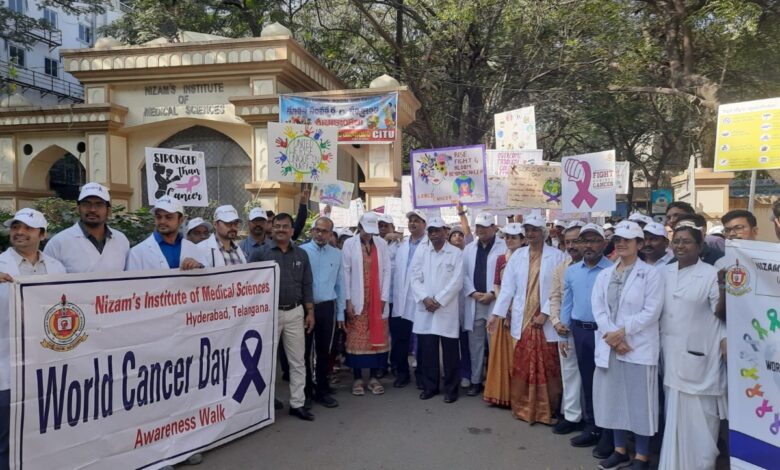 Hospital in Hyderabad observes World Cancer Day