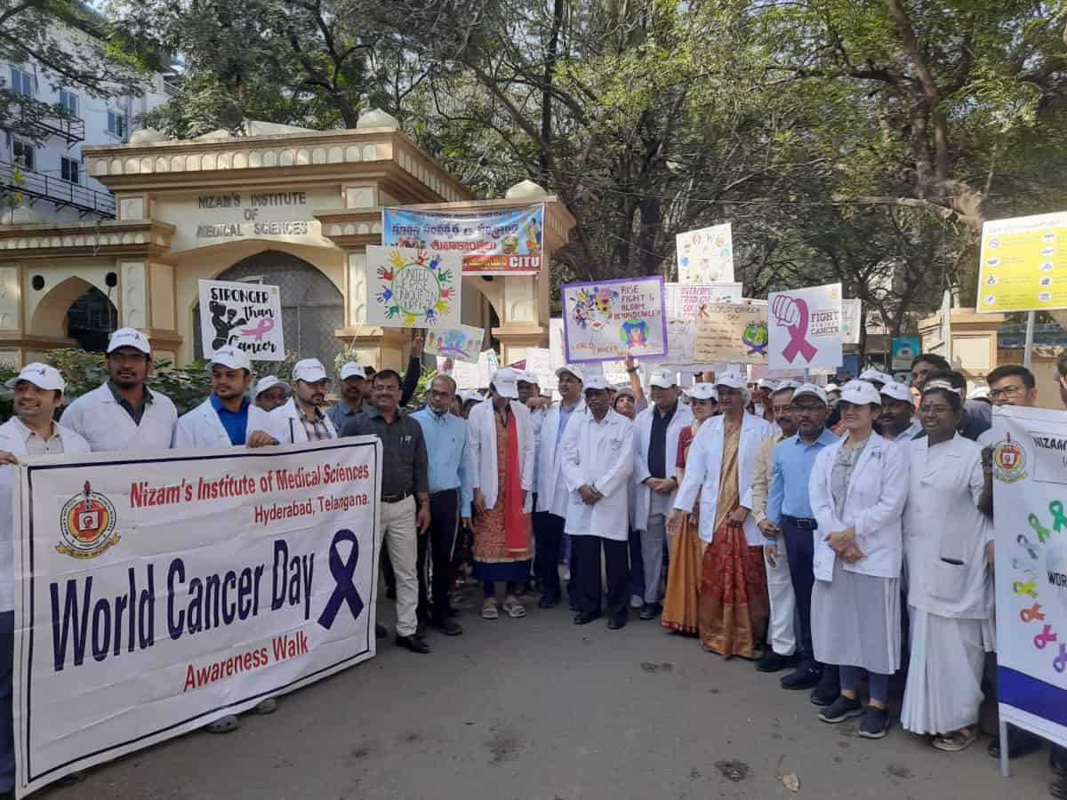 Hospital in Hyderabad observes World Cancer Day