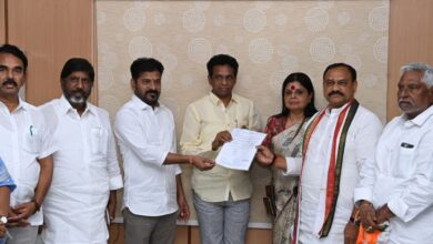 Congress issues B-form to V Narender Reddy to contest Graduates' MLC election.