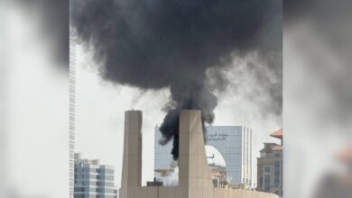 Video: Fire breaks out in residential building in Dubai Marina