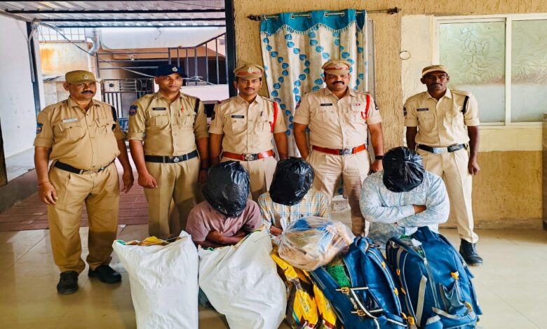 Three arrested for drug peddling in Madhura Nagar; 41 kg ganja seized