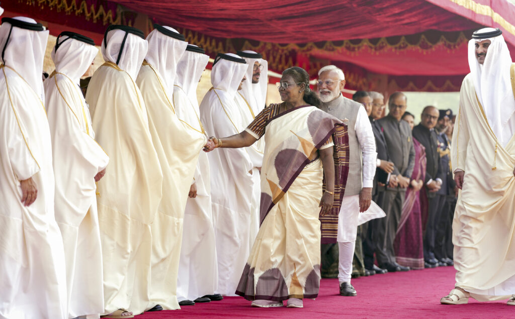 Amir of Qatar at Rashtrapati Bhavan