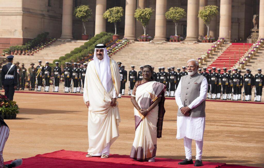 Amir of Qatar at Rashtrapati Bhavan