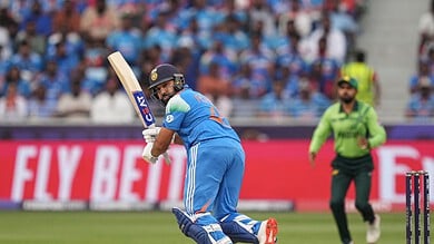 Ind vs Pak Champions Trophy: India chasing Pakistan's 241, Rohit out