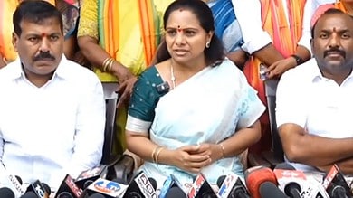 BRS MLC Kavitha in Nagarkurnool on Jupally.