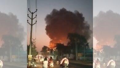 Massive fire erupts at chemical factory in Hyderabad's Cherlapally