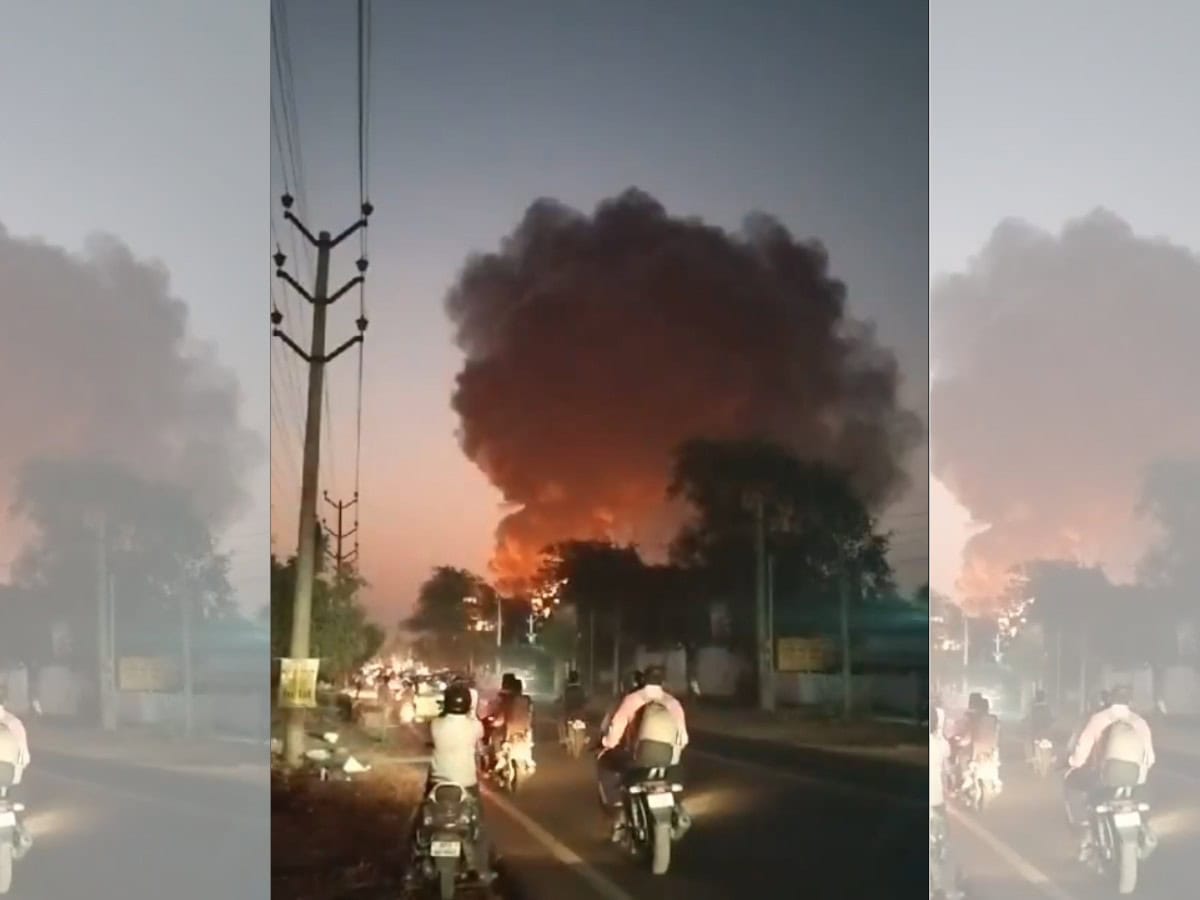 Massive fire erupts at chemical factory in Hyderabad's Cherlapally