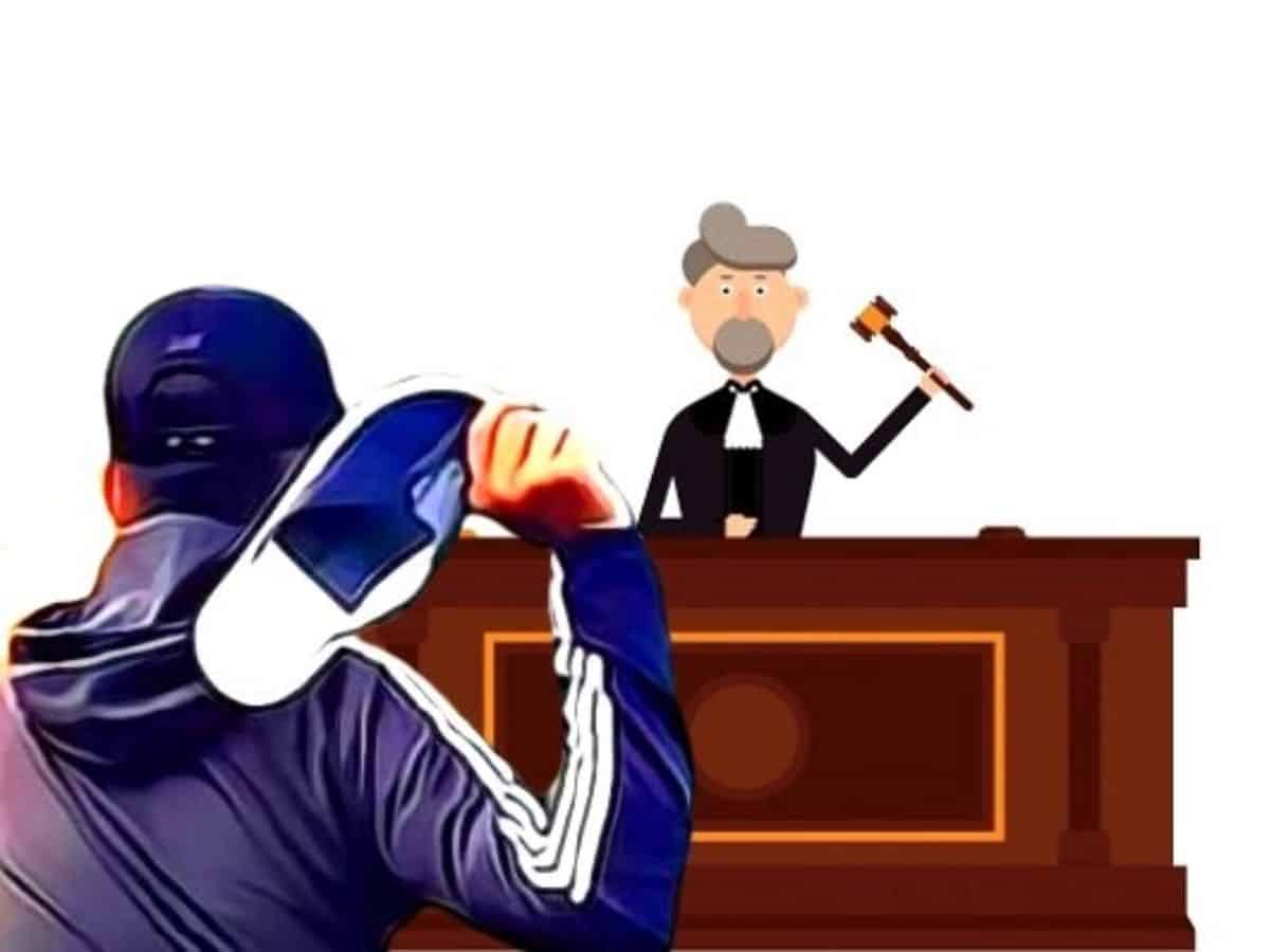 POCSO convict hurls skipper at judge at Rangareddy District Court on Thursday morning.