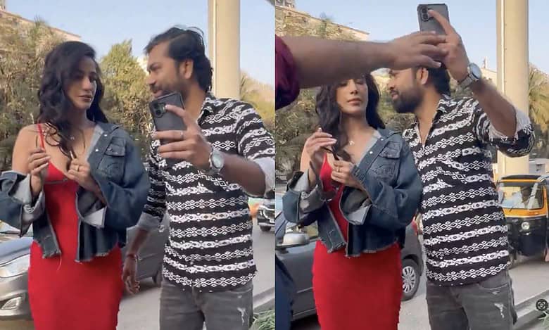 Poonam Pandey stops a fan who tries to kiss her, internet reacts