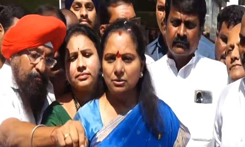 BRS MLC Kavitha questions caste survey in Telangana