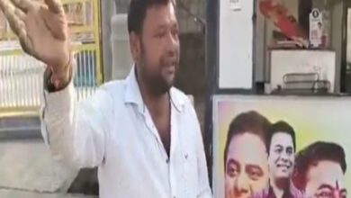 Man harassed for having KTR photos on tea stall in Telangana