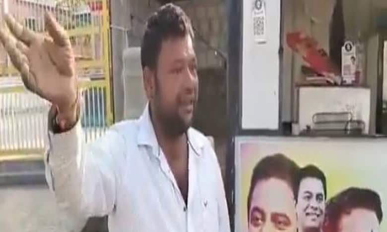 Man harassed for having KTR photos on tea stall in Telangana