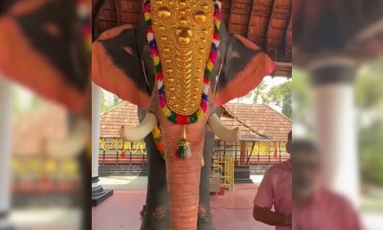 Watch: Thrissur temple gets life-like mechanical elephant