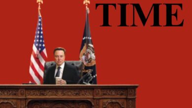 Time Magazine shows Elon Musk in presidential chair, Donald Trump reacts