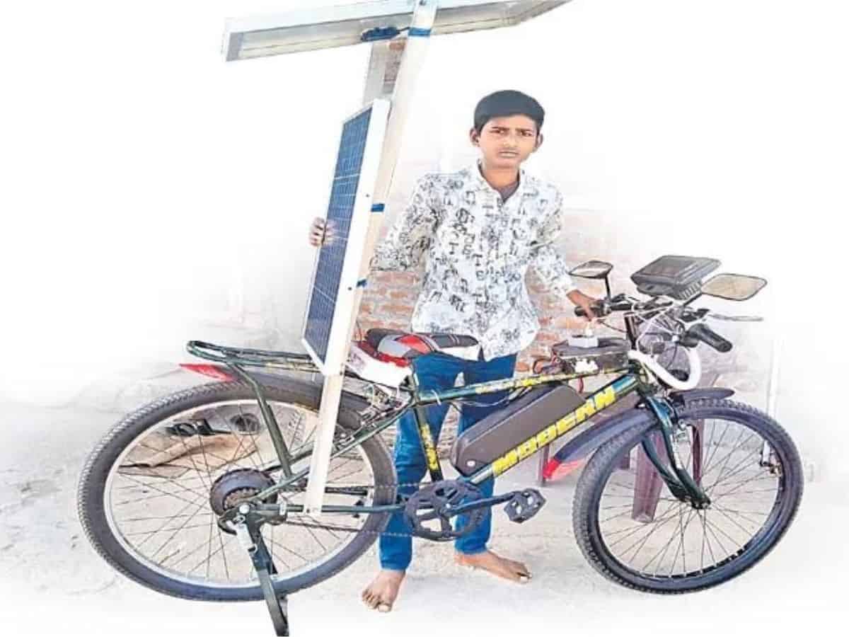 14-year-old from Telangana invents hybrid three-in-one bike