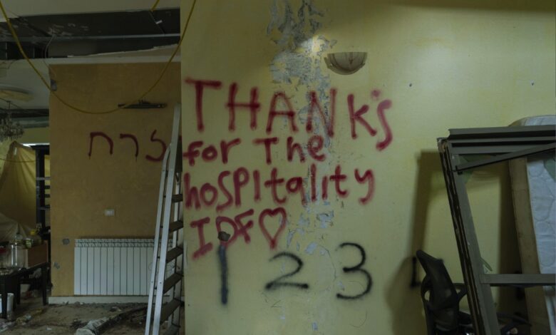 Watch: Graffiti left by Israeli soldiers turn south Lebanon homes into a canvas of war