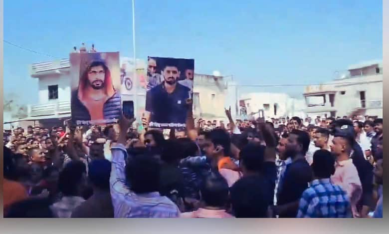 BJP supporters spark outrage with Lawrence Bishnoi posters at Gujarat rally