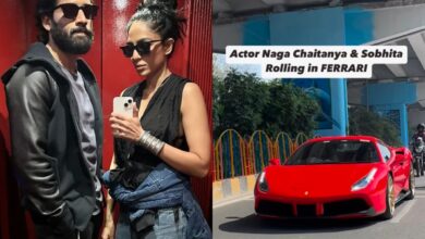 Video: Naga Chaitanya, Sobhita in red Ferrari at Jubilee Hills