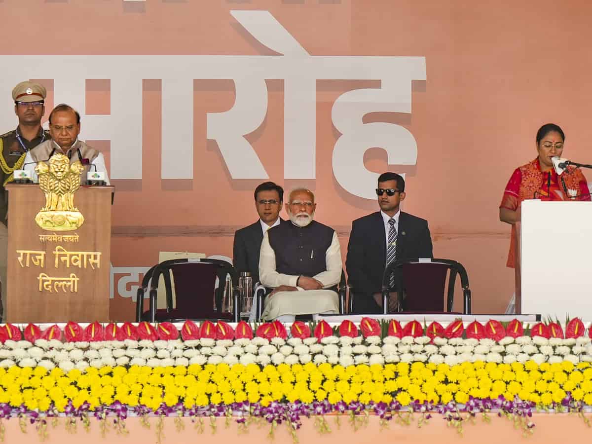 Oath ceremony of Delhi Govt.