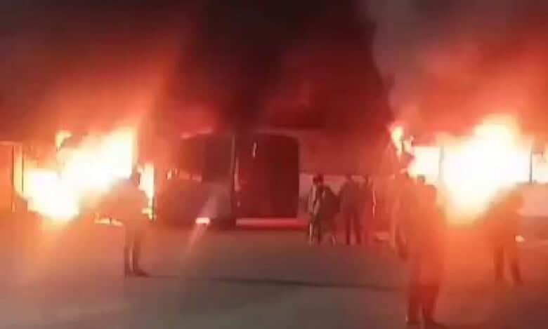 2 TGSRTC buses catch fire at Hyderabad's Kushaiguda depot