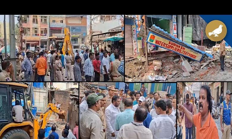 Hyderabad's Madanapet sees demolition drive against encroachments